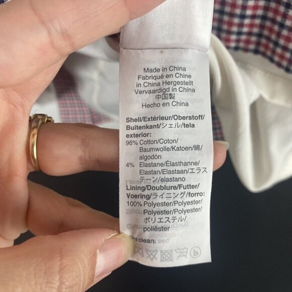 J. Crew Women's Plaid Pencil Dress Size 2 Red Black Mini Check Cotton Sleeveless - Picture 4 of 12